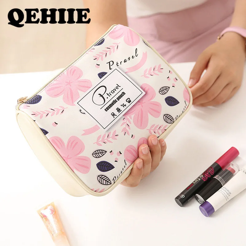 

Fashion cosmetic bag waterproof PU makeup bag travel organizer printing beautician case toiletry bag maleta de maquiagem