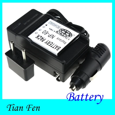Шт. 1 шт. батарея + зарядное устройство CNP-60 CNP 60 NP-60 1500 мАч перезаряжаемый цифровой