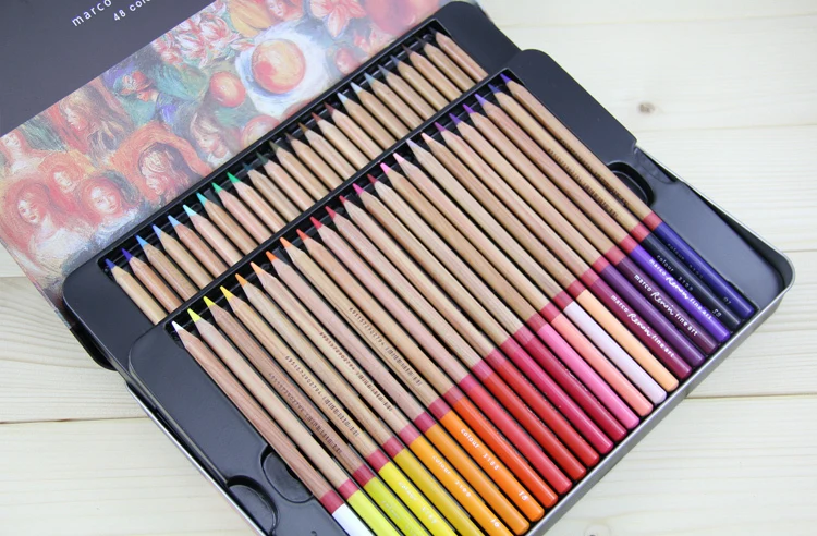 

free shipping macro 48 colors colored pencil set for paint pastitle