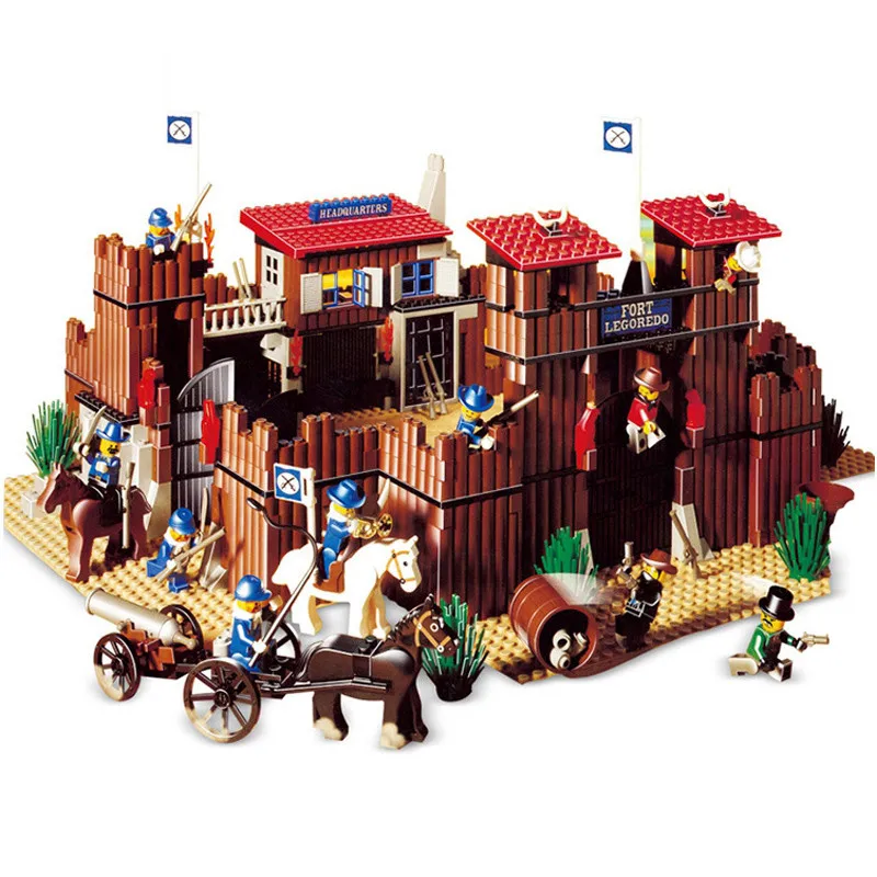

Genuine The Idian Cowboy`s Castle Set Educational Building Blocks 33001 Bricks Compatible legoINGly City Toys for Children