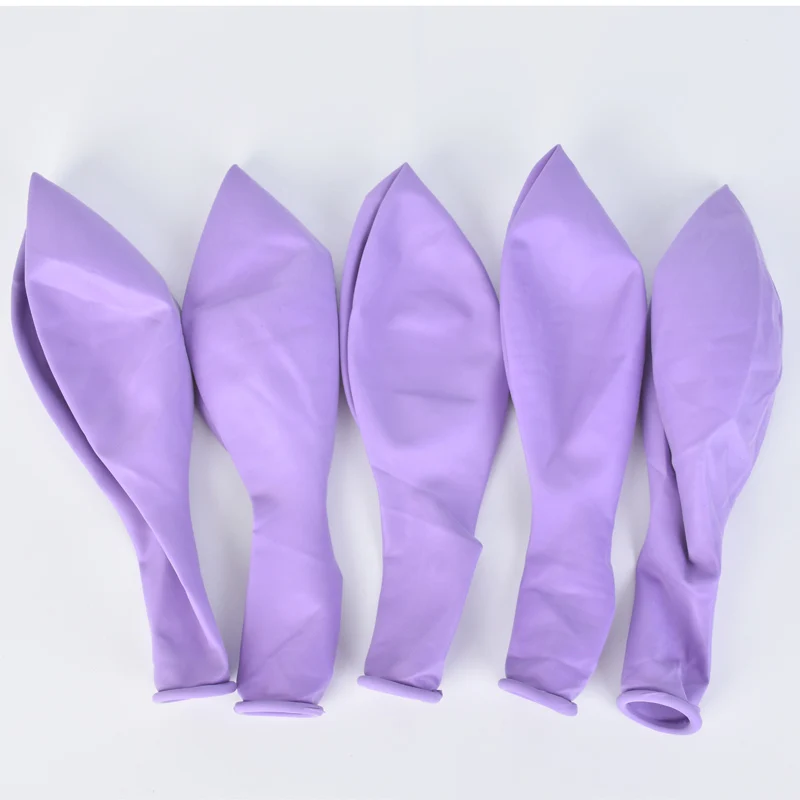 5pcs 18inch Large Pastel Round Balloons Big Beautiful Birthday Party Inflatable Helium Macaron baloons Arch Decoration - Color: Purple