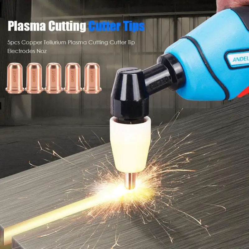 5pcs 220478+5pcs 220480 Copper Tellurium Plasma Cutting Electrodes Nozzles