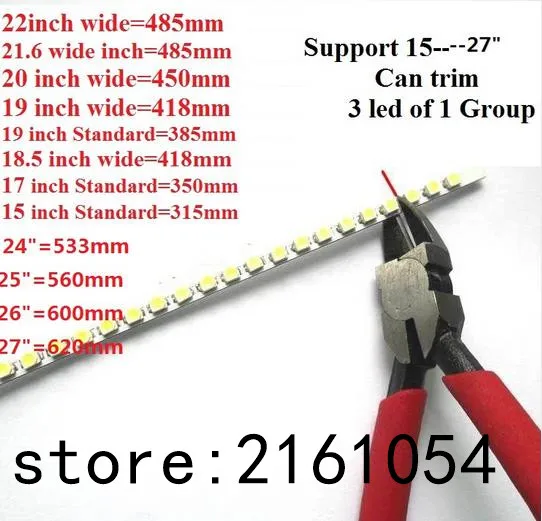can Update 27" 27inch CCFL LCD Screen to LED Monitor,620mm LED Backlight Strip Kit