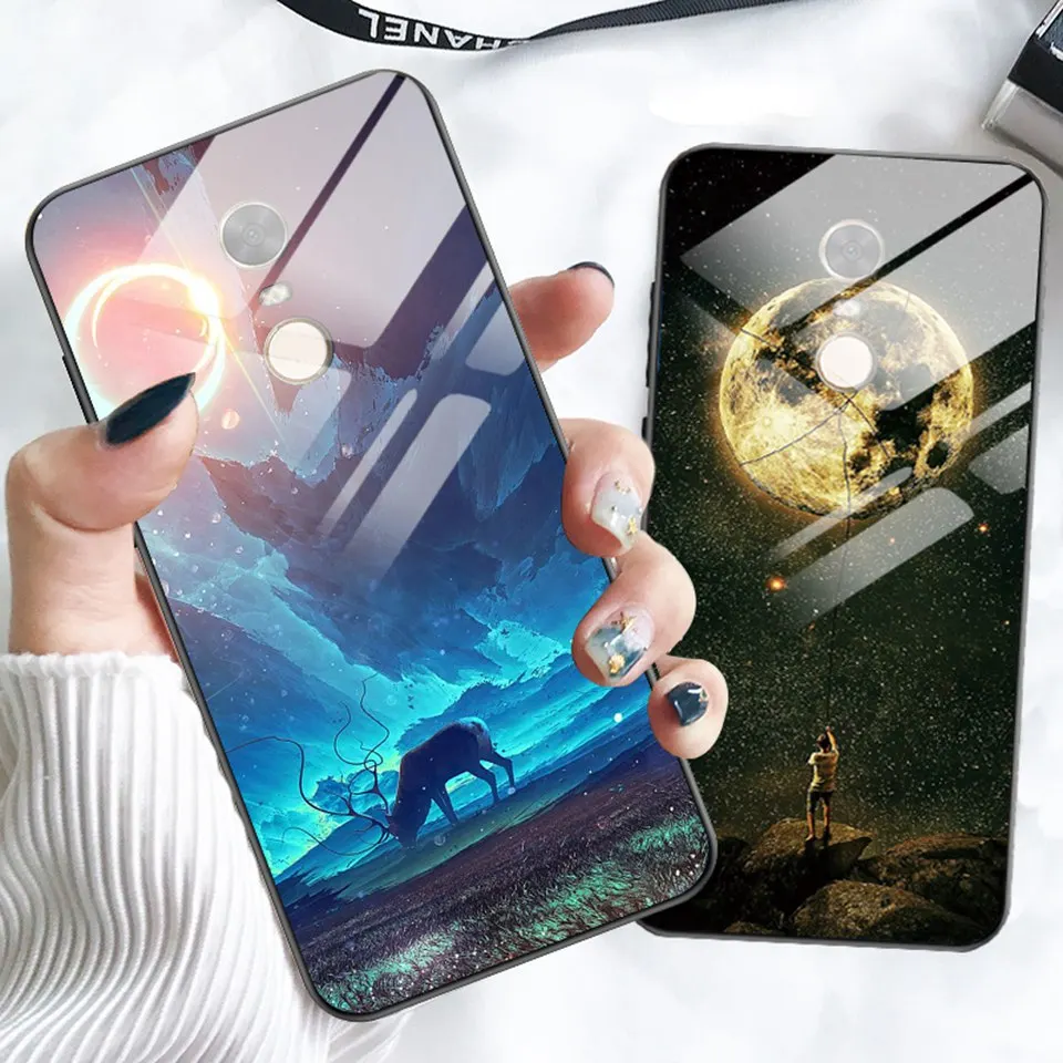 Tempered Glass Case For Xiaomi Redmi Note 5 Pro Silicone Case Xiomi Redmi 5 Plus 4X 5X Cover Redmi Note 4X Case for Xiaomi Mi A1 (15)