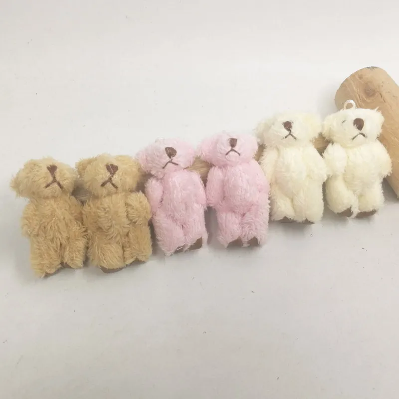 4.5cm plush bear with leather foot 1