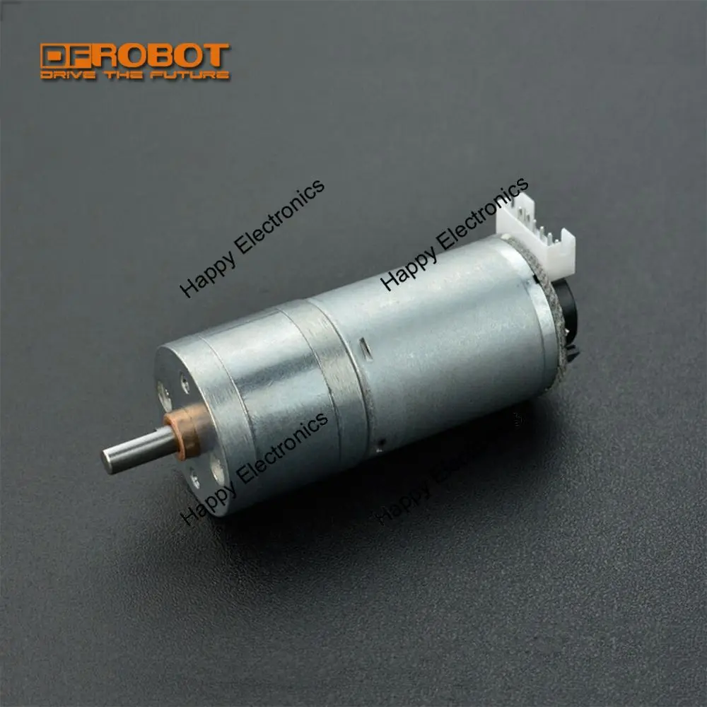 DFRobot 100% Genuine 12V DC Gear Motor 350RPM 12kg*cm with 34:1 gearbox &amp Encoder compatible arduino for mobile robots | Компьютеры и