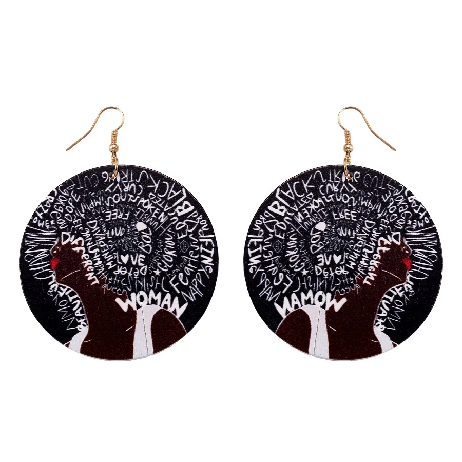 New Design Good Quanlity Natural African Tree Wooden Earrings DIY African Woman Jewelry Bohemia Style For Girls Woman Indian - Image 2