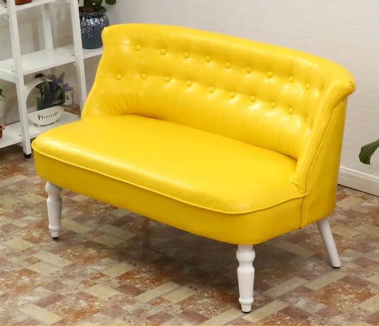 Upholstered Contemporary Modern Loveseat Sofa PU Leather For Living Room or Kids Room Furniture Chesterfield 2 Seater Sofa Couch