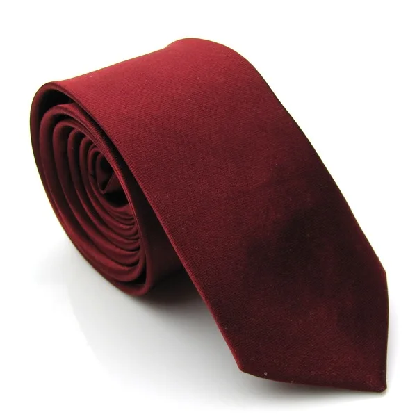 Мужской тонкий галстук, Одноцветный галстук из полиэстера, узкий галстук 5 см, ширина 19 цветов, белый, черный, зеленый, красный, королевский синий