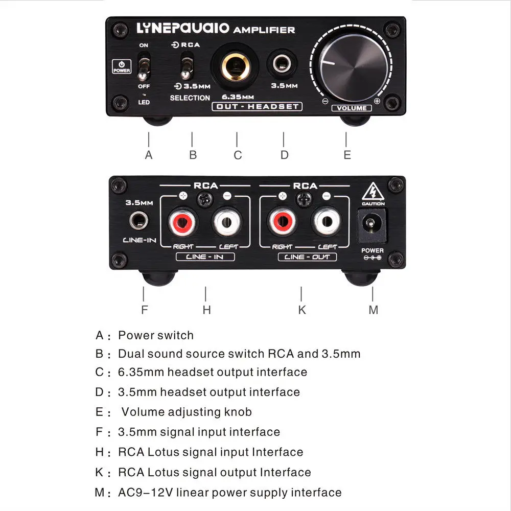 Nobsound предварительного этапа стерео усилитель сигнала AV 2-в-3-Out Headphone усилитель Hi-Fi аудио