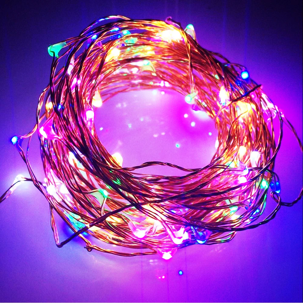 30 м 40 50 LED DC12V микро рисовая проволока медная гирлянда для вечеринки DC женский