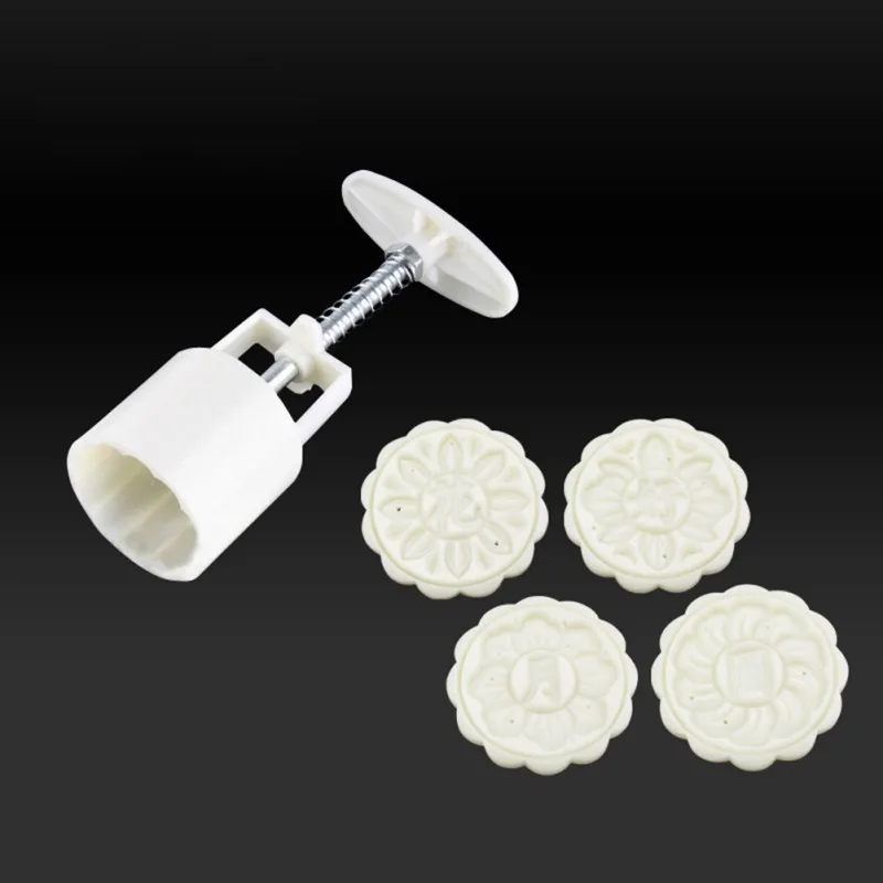 

Lovely Chinese Style Cake DIY Tool 4Patterns Mooncake Mould Traditional Food