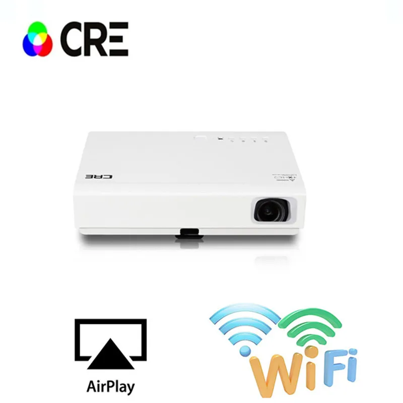 

CRE 1280x800 Full HD 3000 Lumen DLP 3LED Projector GP90UP 1GB/8GB Android 4.4 Bluetooth WIFI Home Projector Support HDMI USB