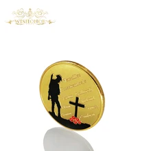 Сувенирная монета с военной символикой 1914-1918 великая монета с военной символикой 24 K позолоченная военная медаль 40*3 наградная монета для коллекции