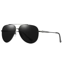 Cubojue авиации поляризованных солнцезащитных очков Для мужчин женский, черный солнцезащитные очки для вождения антибликовым UV400 лягушка