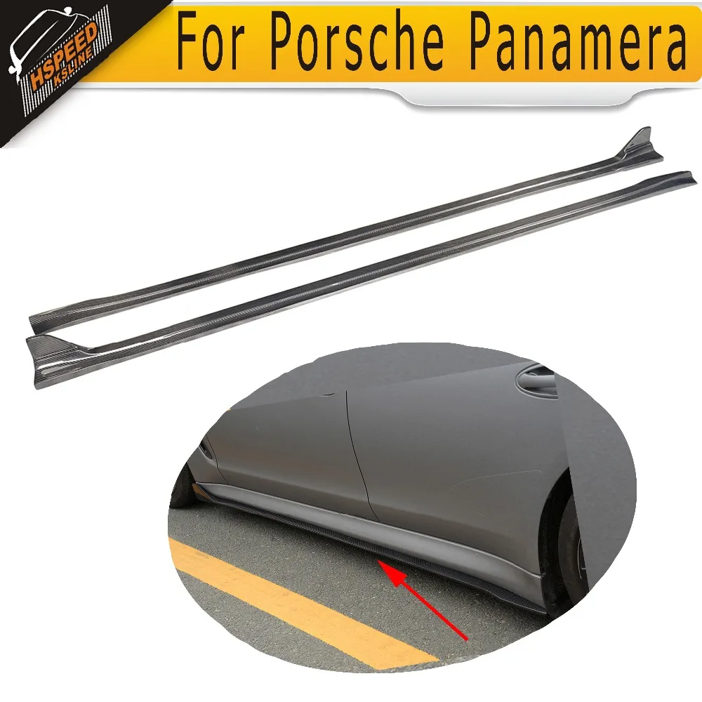 

Carbon Fiber Side Bumper Skirts Side skirts Extension Car Styling for Porsche Panamera 2010 - 2013