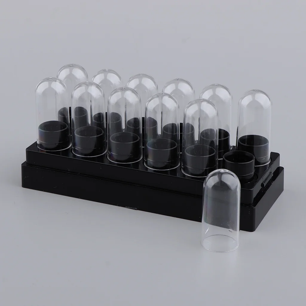 Set of 12 Holes Round Empty Lip Balm Lipstick Containers Lip Gloss Tubes Mold Sets 9.3mm 