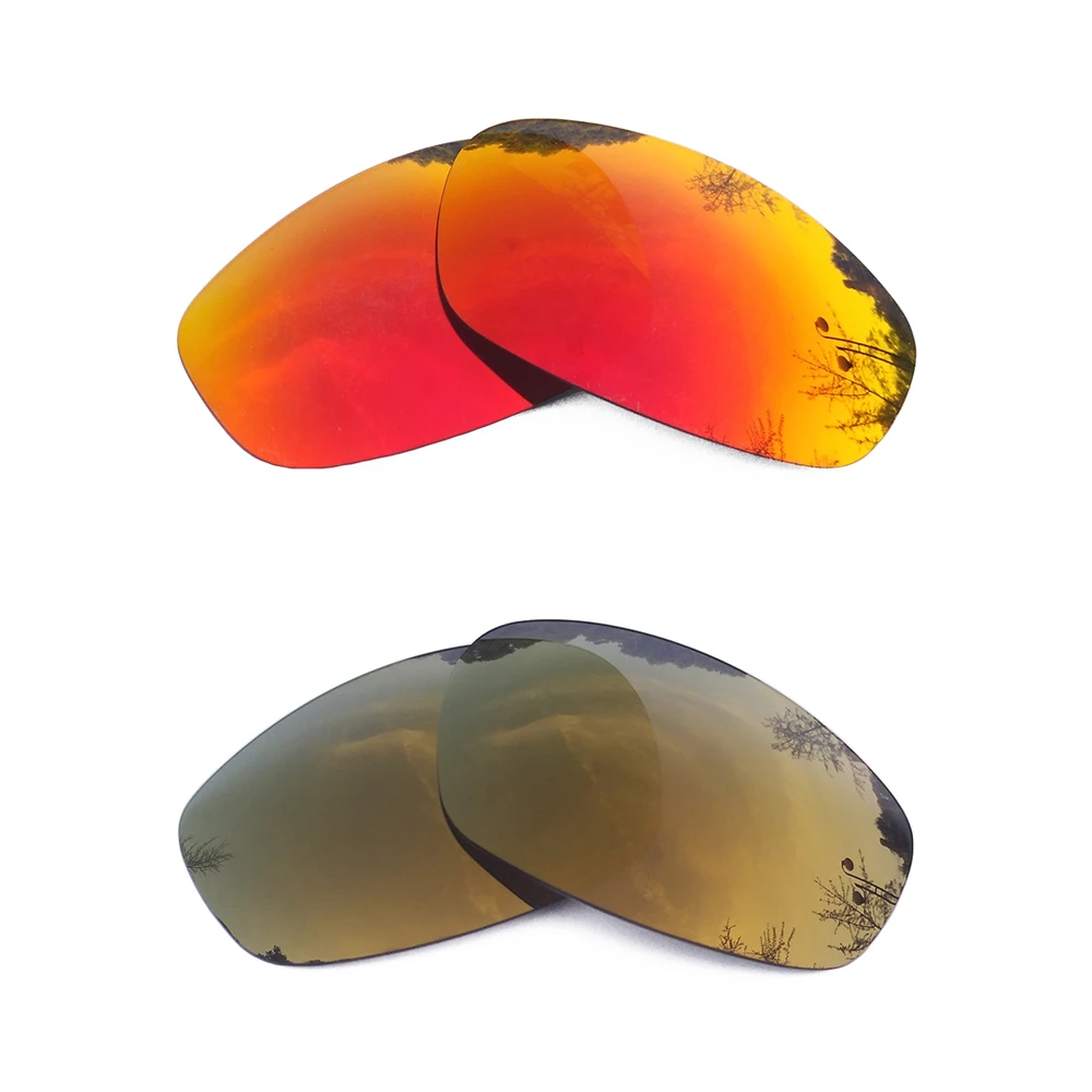 

Оранжево-красные зеркальные и бронзовые Золотые Зеркальные поляризованные Сменные линзы для оправы с разрезом 100% UVA & UVB