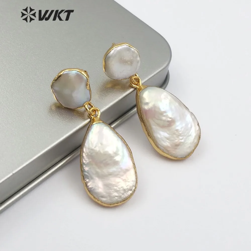 Новое поступление модные стильные женские серьги WKT WT E489 из натурального