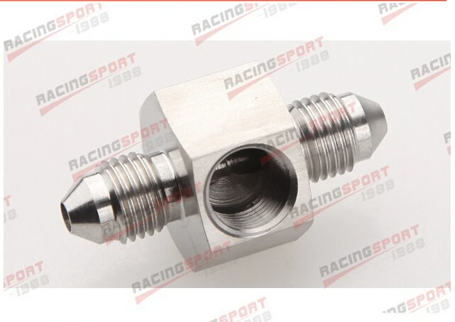 

Stainless Steel AN-3 AN3 Male - Male With Union 1/8" NPT Side Port Adapter