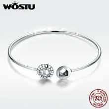 WOSTU, лидер продаж, настоящее 925 пробы, серебряный, семья навсегда, браслет для женщин, подходит для DIY, браслеты с подвесками, хорошее ювелирное изделие, подарок DXB011