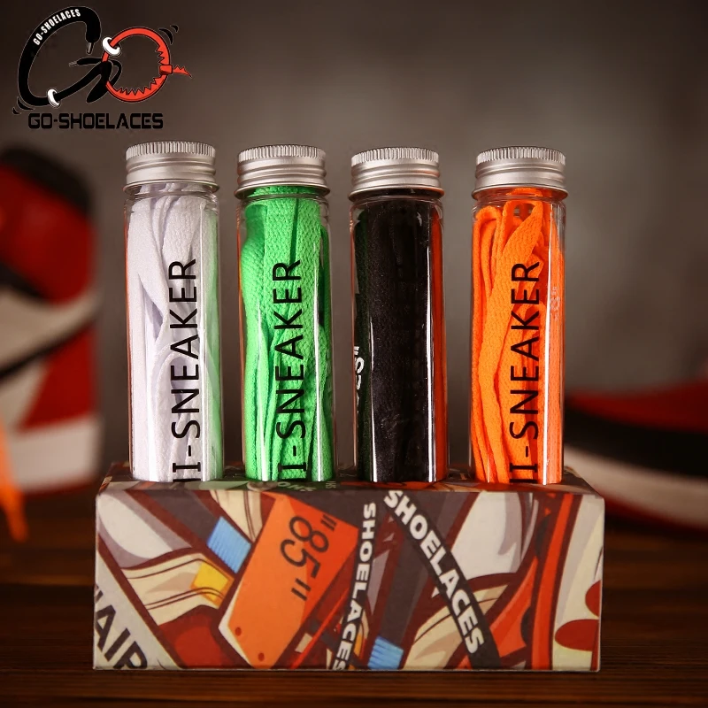 

Individual alphabetic laces printing "SHOELACES" laces custom-made AJ1 OW color flat lace accessories for men and women