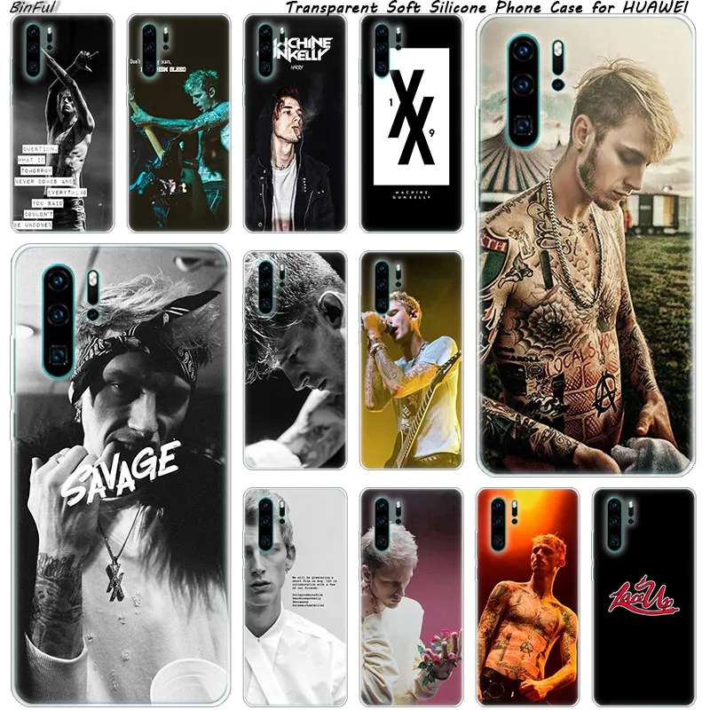 

MGK Machine Gun kelly Silicone Phone Case for Huawei P30 P20 Pro P10 P9 P8 Lite 2017 P Smart Z Plus 2019 NOVA 3 3i Fashion Cover