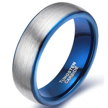 8 mm hombres de carburo de tungsteno anillo cepillado Engagement Wedding Band para hombre anillo de ajuste cómodo