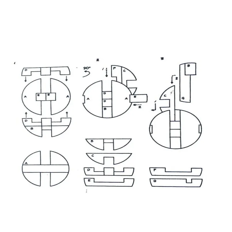 Деревянная интеллектуальная игрушка, Китайская головоломка, 3D IQ головоломка для детей и взрослых, 27