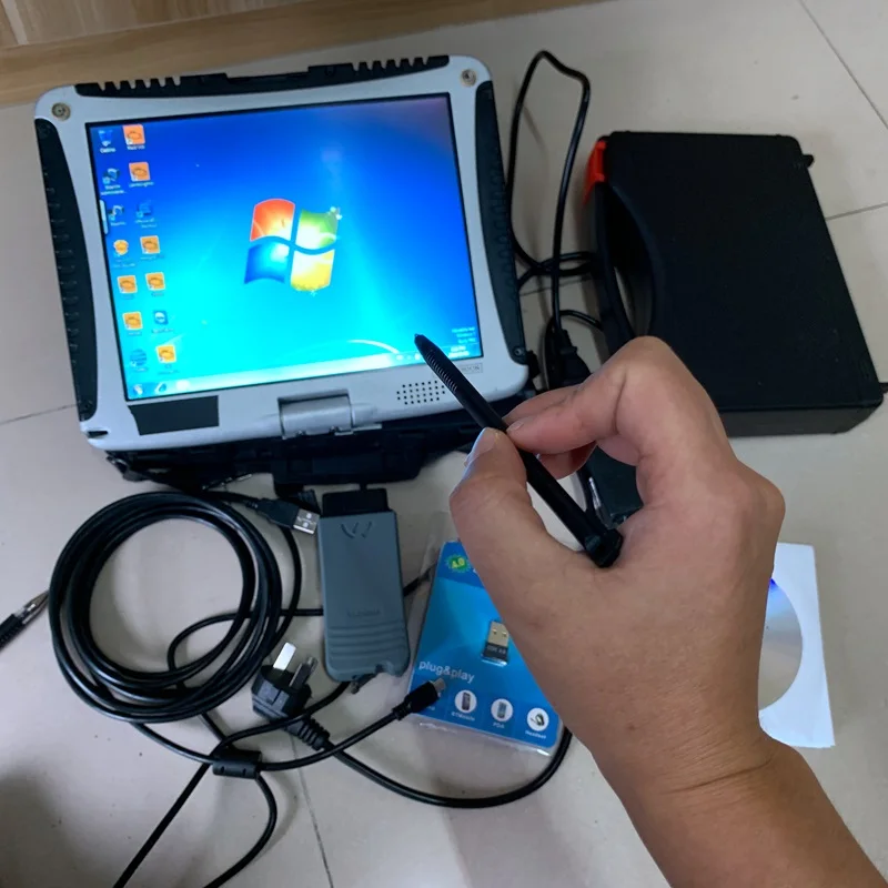 VAS 5054A VAS5054A с OKI ODIS v5.13 полный чип UDS Protocol engineer software v8.1.3 in CF19 8G ram laptop i5 cpu SSD|Кабели и