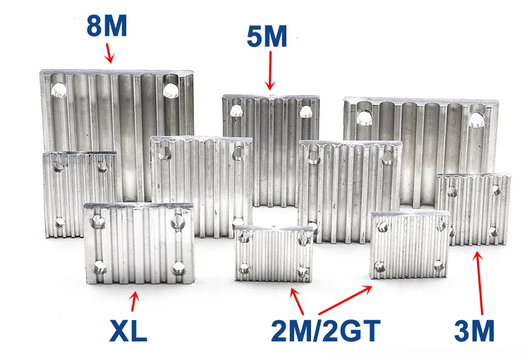 Synchronous Belt, clipe fixo, conexão de temporização, HTD, 2GT, 2m, 3m, 5m