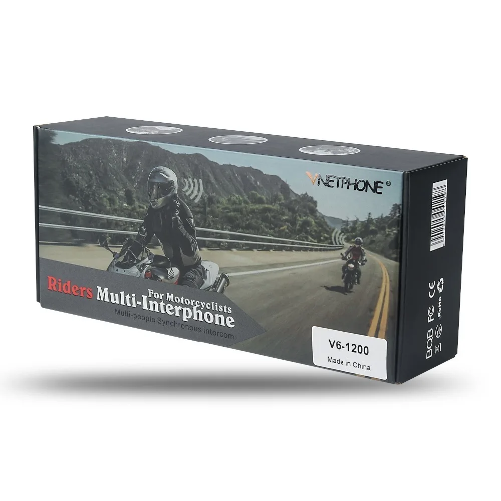 2 шт. VNETPHONE V6 intercomunicador Bluetooth мотоциклетная гарнитура шлем динамик 1 км громкой