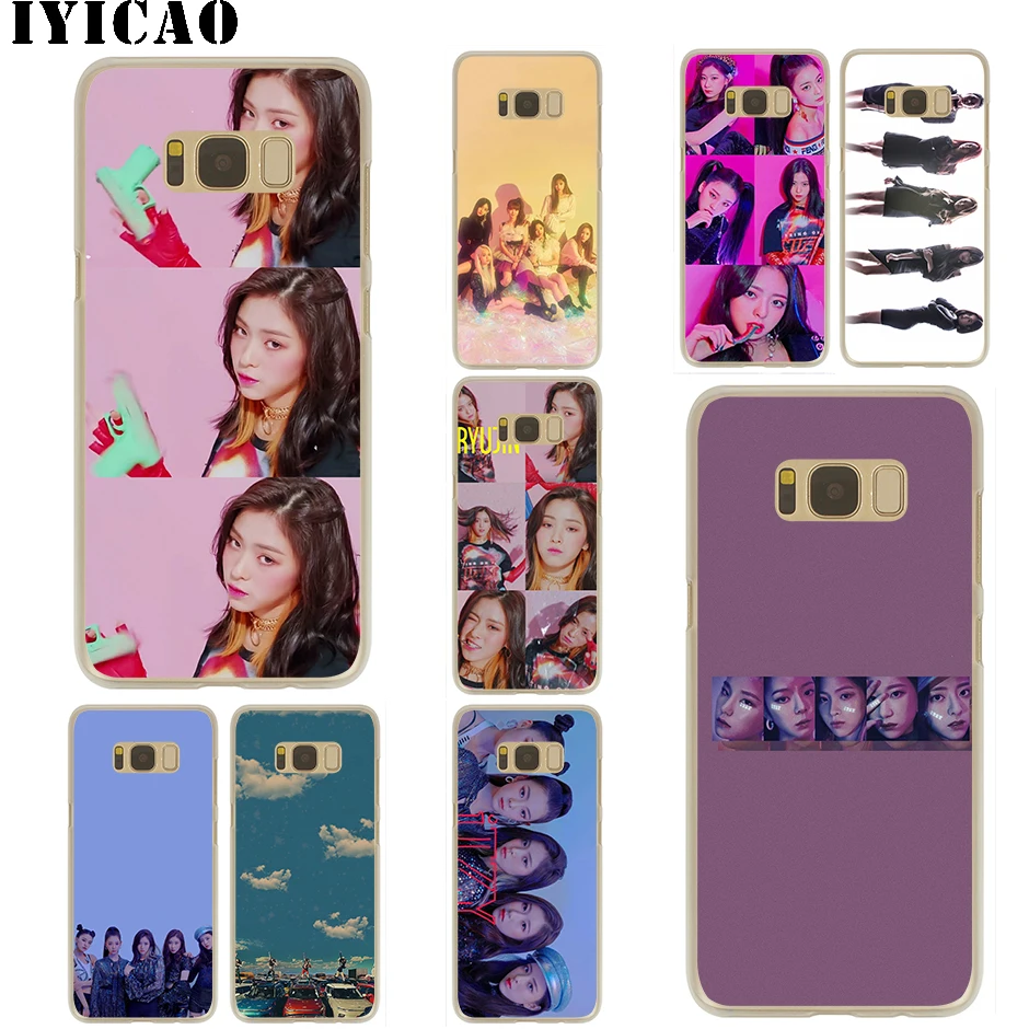 

IYICAO ITZY Black Hard Case for Samsung Galaxy S10e S10 S9 S8 Plus S6 S7 Edge Cover for Samsung Note 9 8 10 Plus