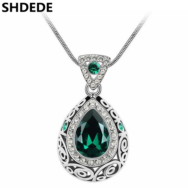 

SHDEDE Water Drop Austrian Crystal from Swarovski Fashion Jewelry Necklace Pendants For Women High Quality Gift -2473