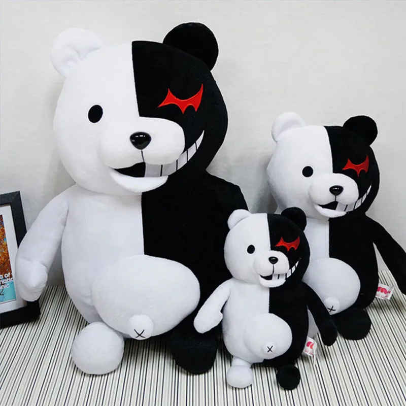 Милые Мультяшные куклы Dangan Ronpa Monokuma, плюшевые игрушки, черный белый медведь, плюшевые детские игрушки высшего качества, подарок на день рождения ребенка