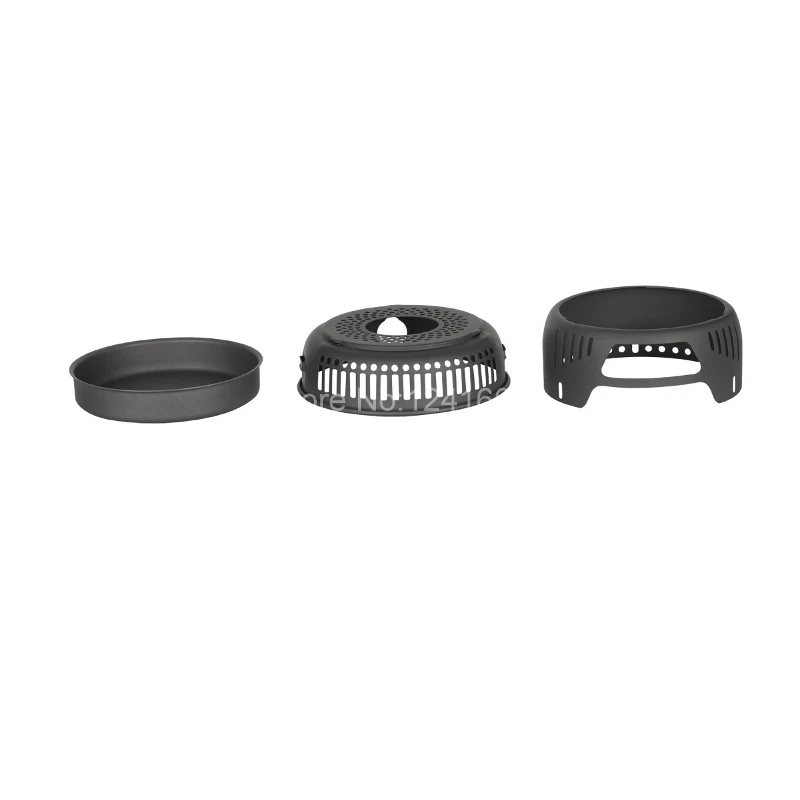 Alocs 10 unids 2-4 personas portátil al aire libre camping cooking set Utensilios de cocina picnic POTS pan cocina estufa de alcohol con bolsa cw-c05