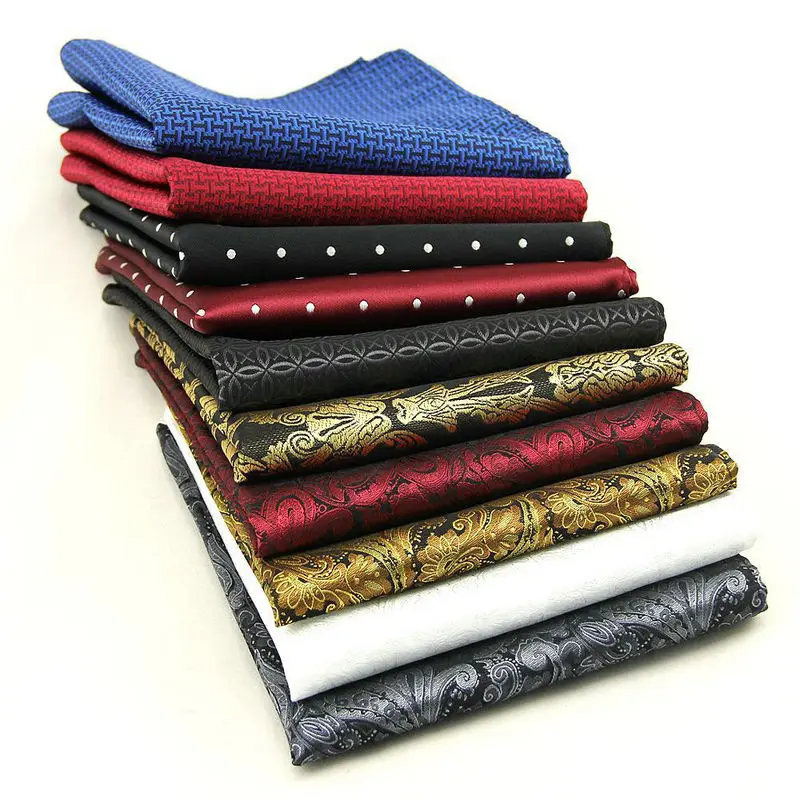 30cm*30cm 2018 Men Paisley Dot Handkerchiefs Polyester Pocket Square