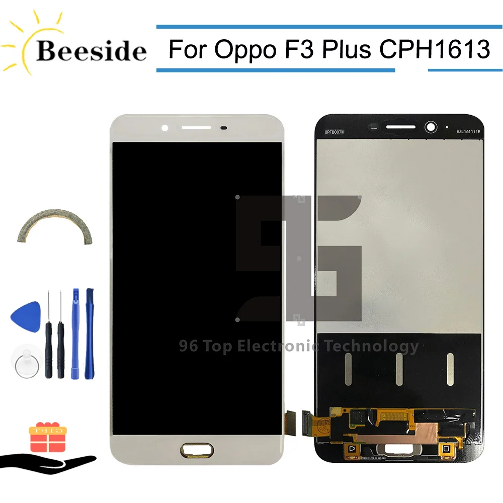 

AA+ Quality LCD 6.0'' For OPPO F3 Plus CPH1613 LCD Display Touch Screen Digitizer Assembly Replace Black / White