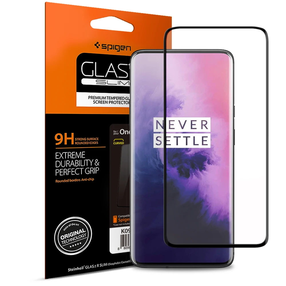 Скидка SPIGEN OnePlus 7 Pro Закаленное стекло экран протектор GLAS. tR K09GL26502 изогнутая 9H твердость полное покрытие Черная защитная пленка