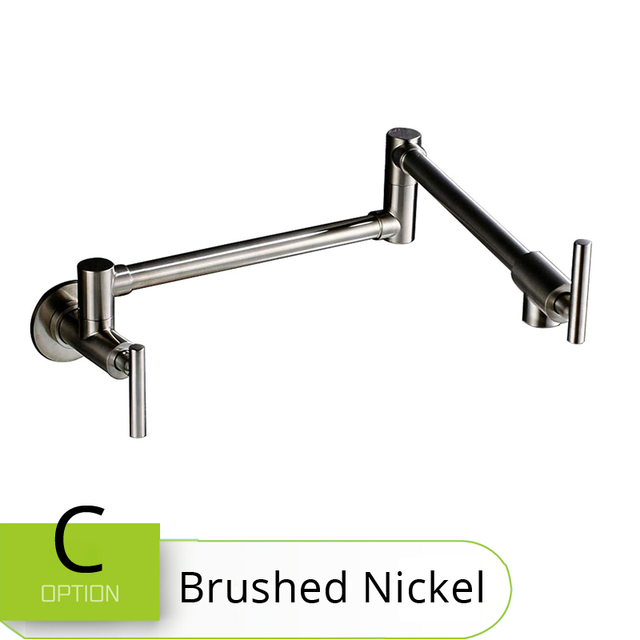 Nickel Single Handle Bathroom Kitchen Faucet One Hole Cold Water Folding Washing Basin Taps
