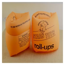 Пластиковые оранжевые обучения плавания aidsTwo газовый рот две воздушные камеры руки Купание и плавание бассейн аксессуары мальчик девочка нарукавники для плавания