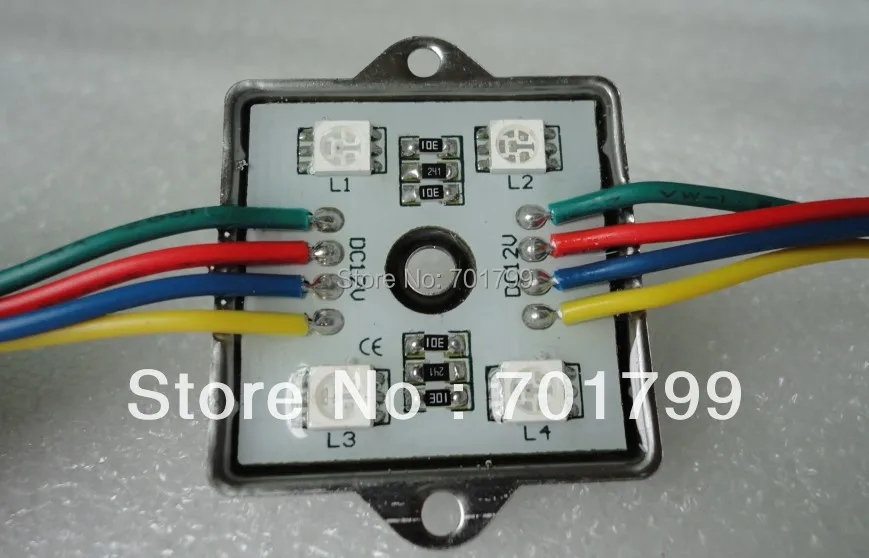 promotion!!!5050 SMD LED RGB module DC12V input with metal case 20pcs a string | Лампы и освещение