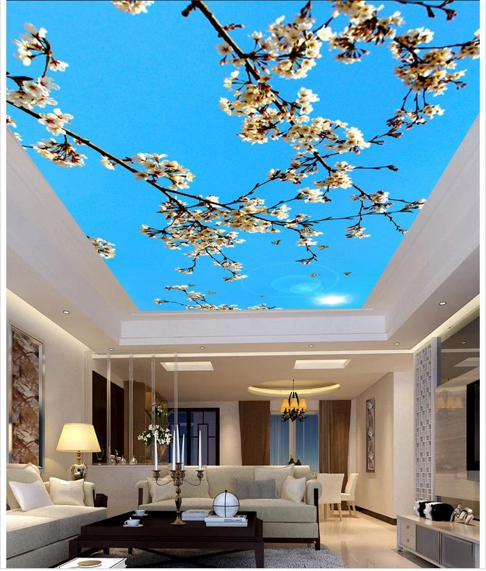 青花天井3d壁紙花天井3d壁紙のための現代の壁画ホームデコレーション Ceiling 3d Wallpaper 3d Wallpaperwallpaper Modern Aliexpress