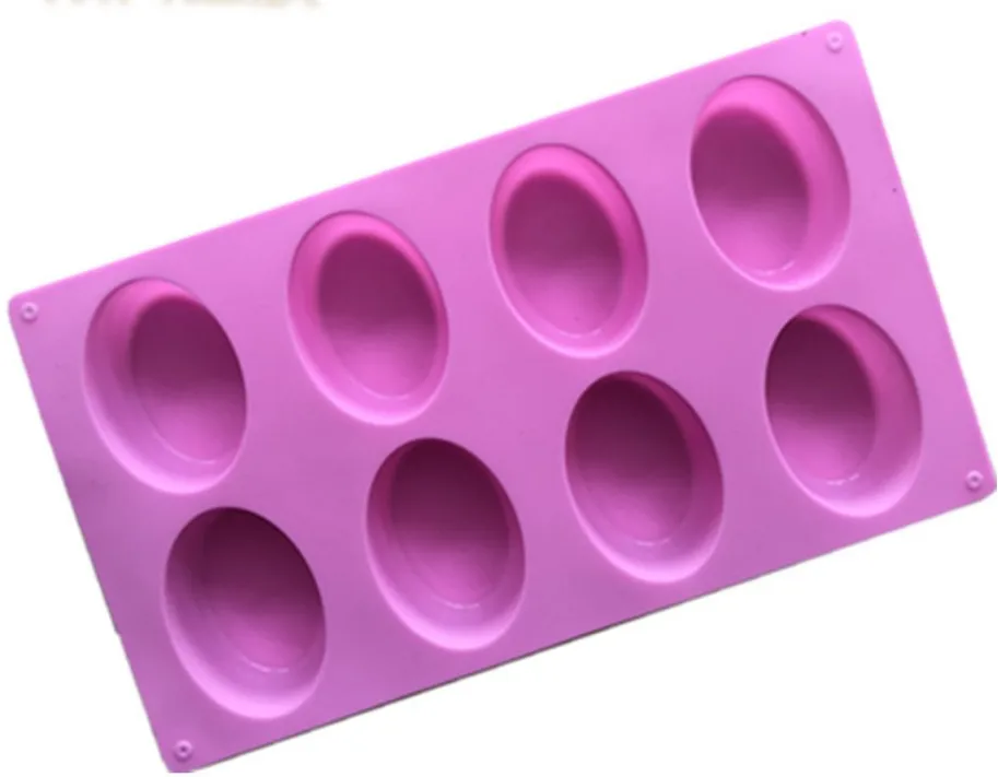 Новые 8 полости куб овальной формы силиконовая форма для мыла или выпечки инструменты для украшения 29*16,3*3 см DIY десерт торт пудинг Кухня выпечки B589