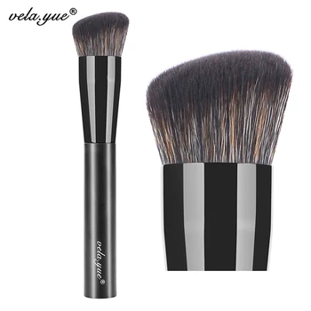 

vela.yue Synthetic Rounded Slant Brush Multipurpose Face Powder Foundation Blush Makeup Brush Beauty Tool