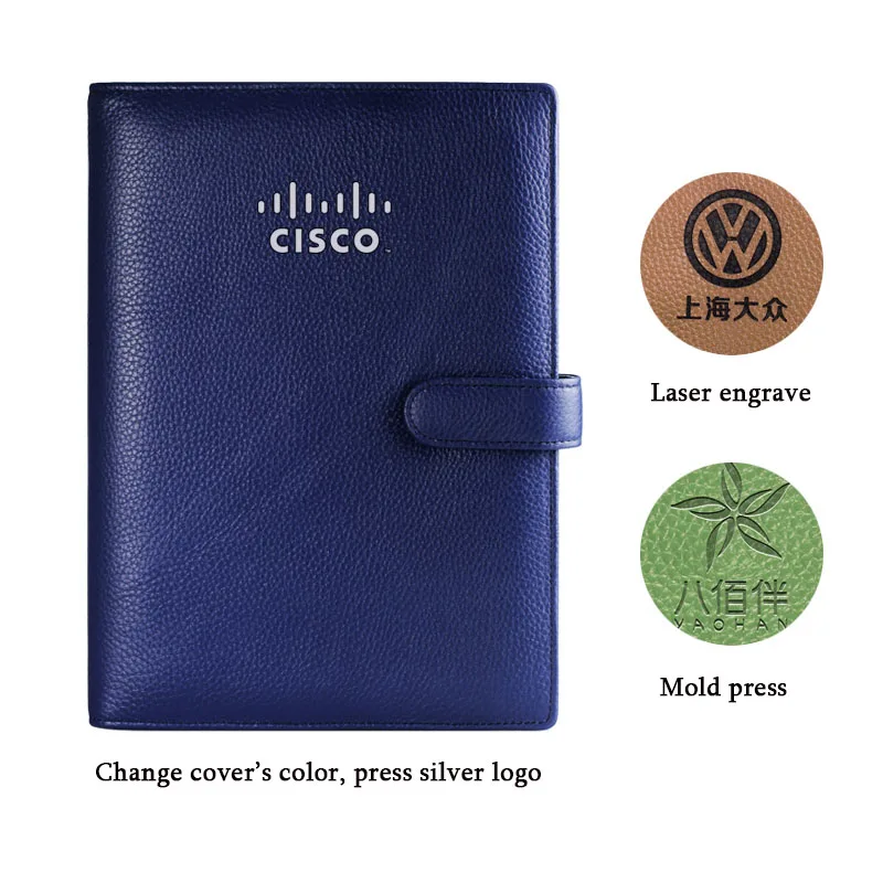 logo-in-vera-pelle-personalizzato-a4-blu-notebook-pelle-bovina-viaggiatori-ufficio-foglia-sciolta