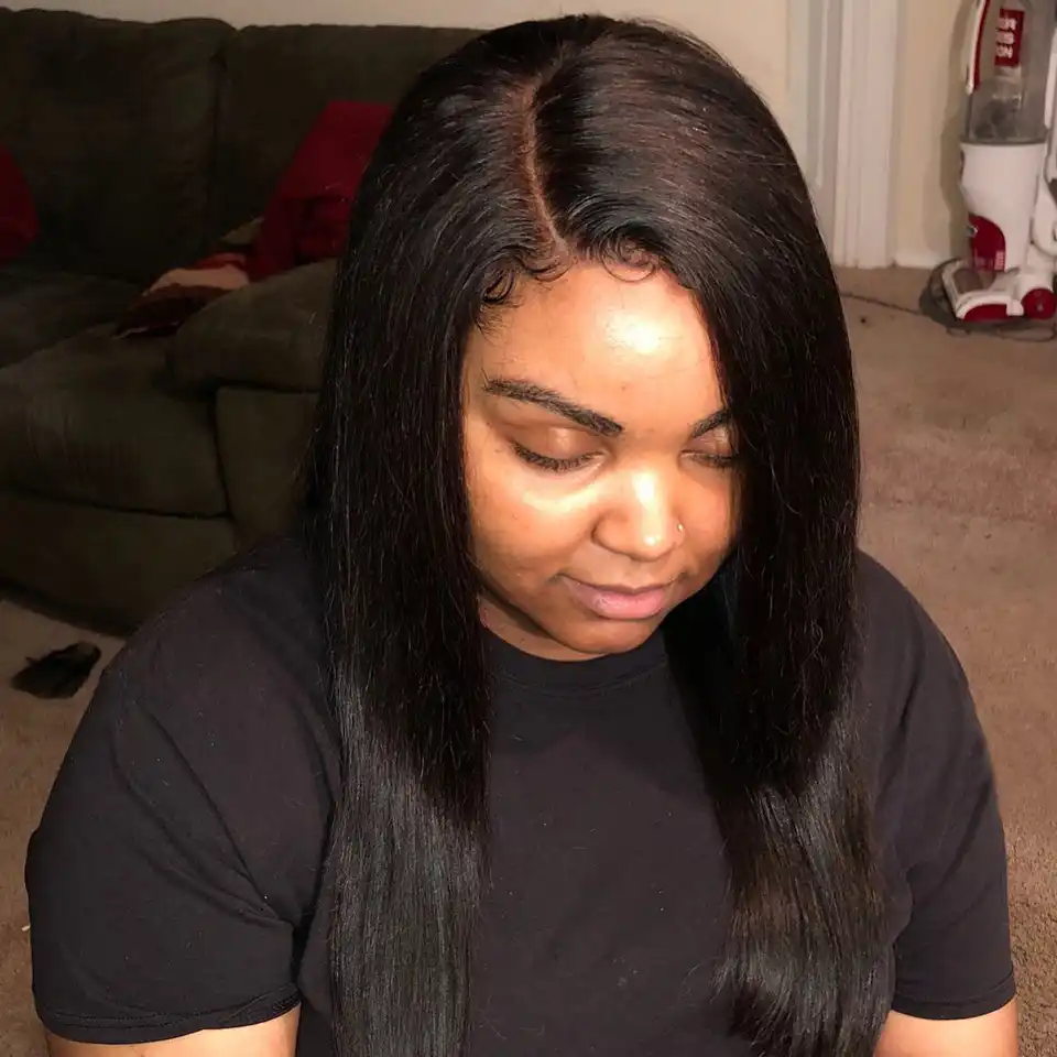Sexay Brazilian Straight Hair Lace Closures Pre Colored Natural