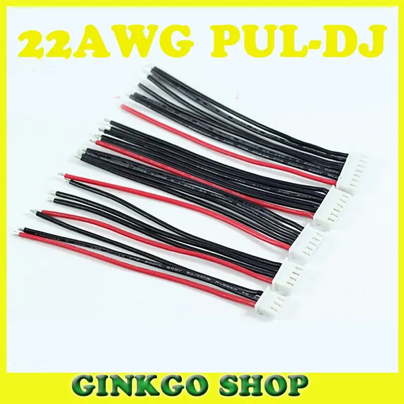 

150MM length 2S 3S 4S 5S 6S Balance charging line with plug connector 22AWG silicone cord adapter for A123 Li-Ion
