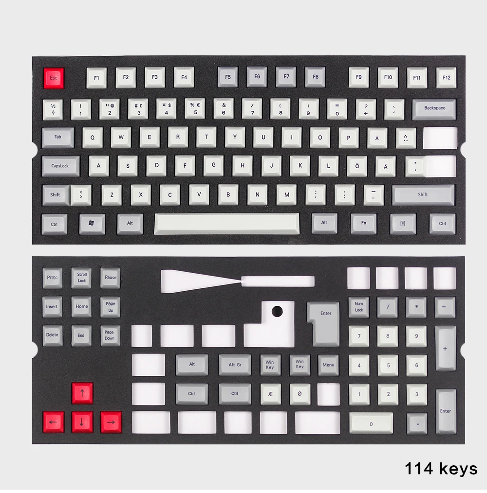 Kbdfans Новое поступление краситель субкровать dsa pbt keycaps Скандинавская раскладка iso dsa профиль для usb игровая механическая клавиатура