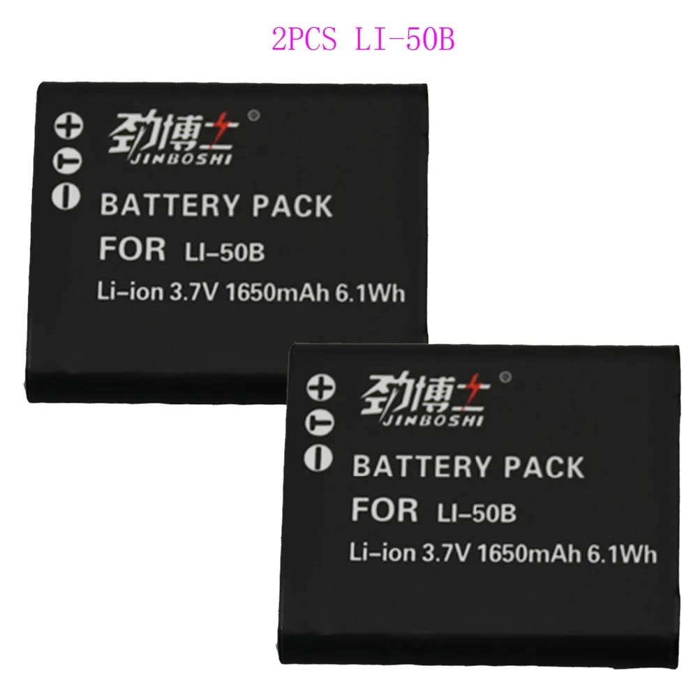 

2pc/lots 1650mAh LI-50B LI 50B LI50B Lithium Ion Battery for Olympus LI-50B LI 50B LI50B for Pentax D-LI92 XZ-1 SP-800UZ SZ-30MR